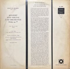 Brahms Violinkonzert D-Dur Op. 77 LP Plak