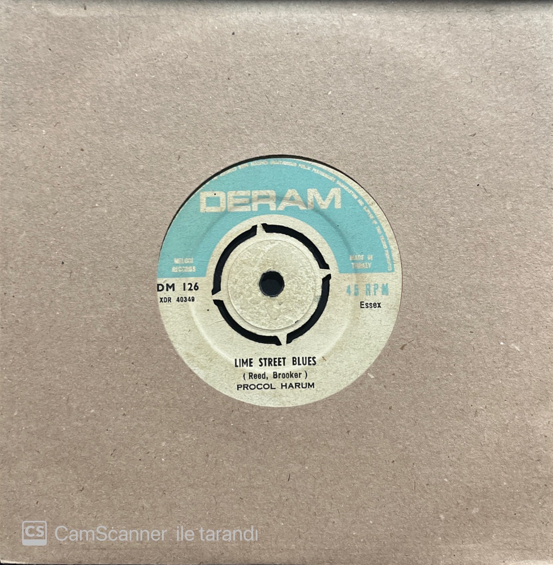 Procol Harum Lime Street Blues 45lik Plak