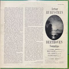 Artur Rubinstein Beethven Sonatas LP Plak