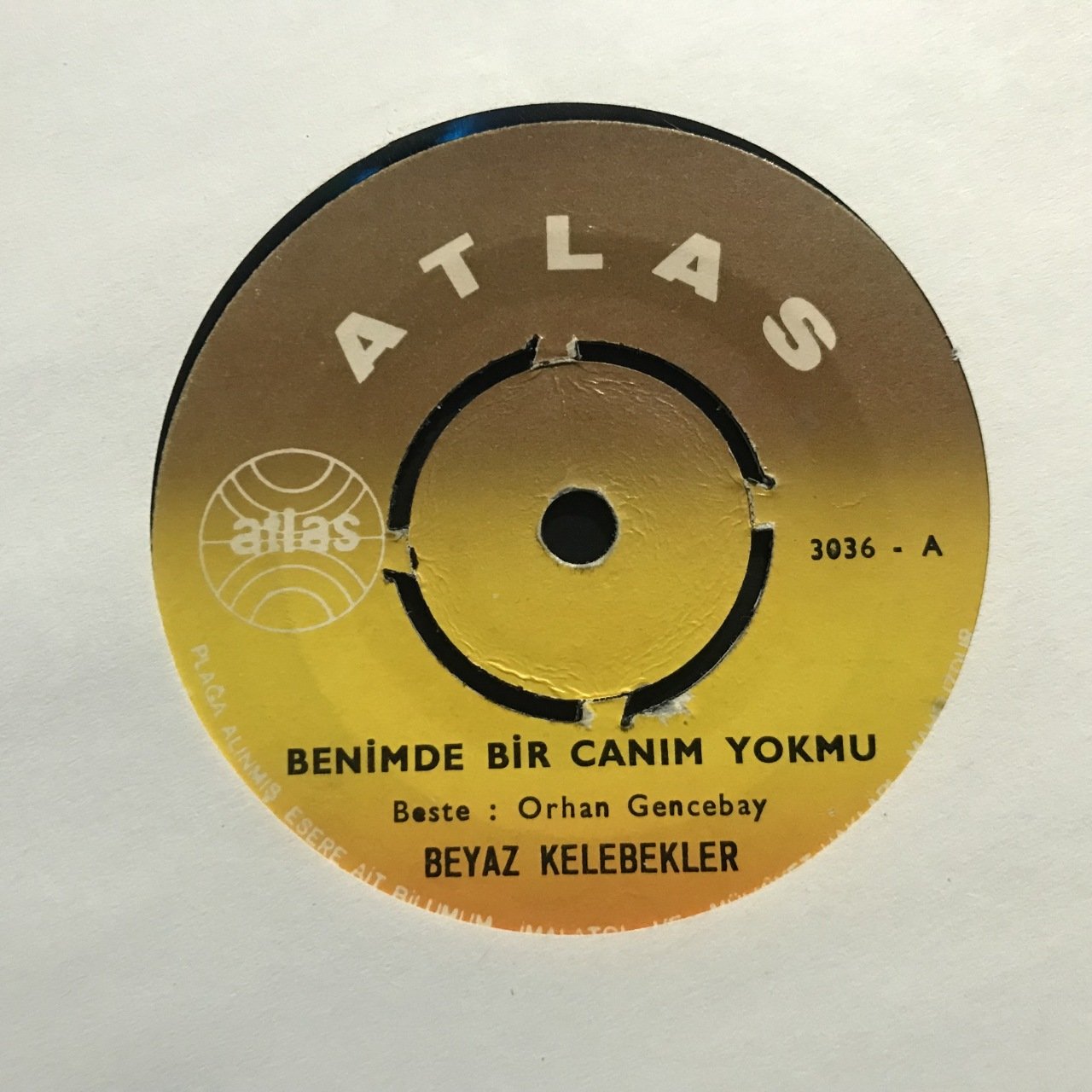 Beyaz Kelebekler Benimde Bir Canım Yokmu 45lik Plak