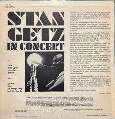 Stan Getz In Concert LP Plak