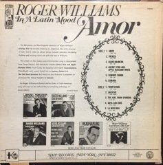 Roger Williams In A Latin Mood Amor LP Plak