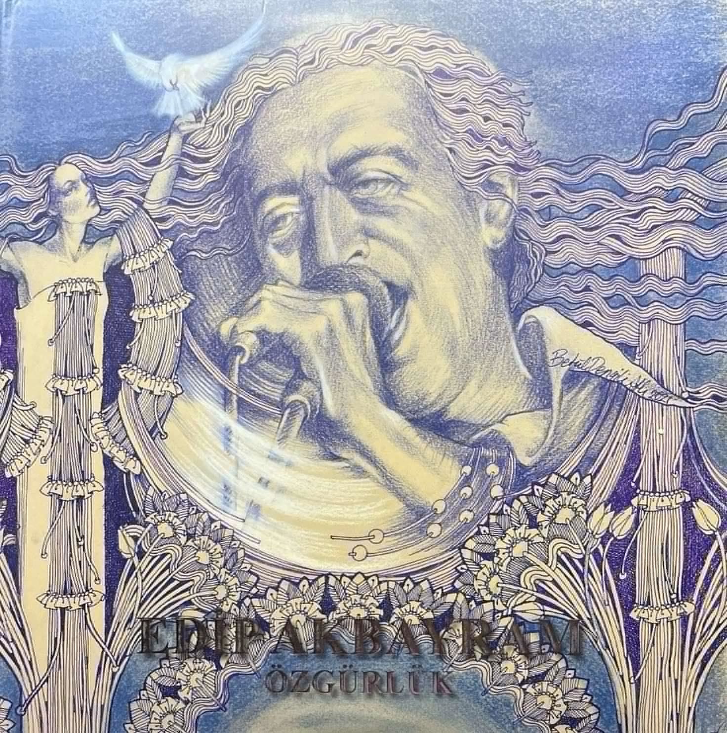 Edip Akbayram Özgürlük (1383 Numaralı Picture Disc) Çizim Kapak LP