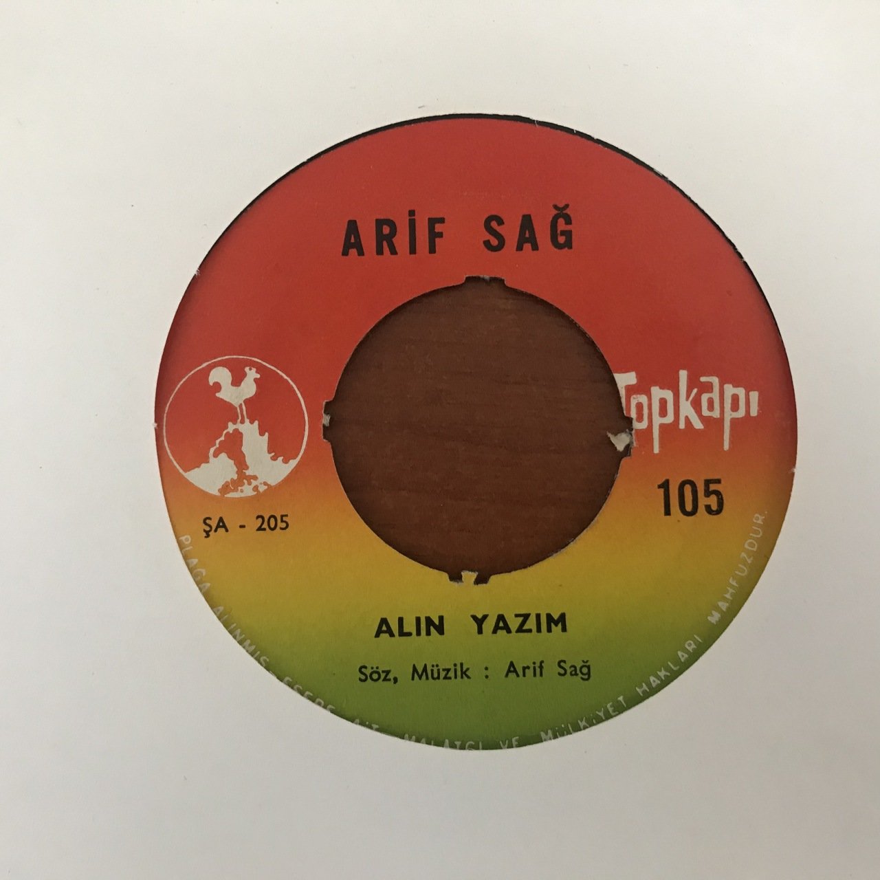 Arif Sağ Alın Yazım 45lik plak