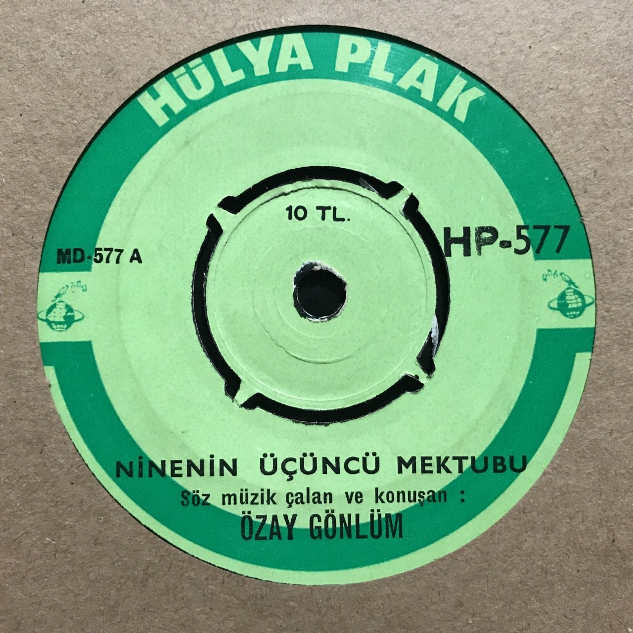 Özay Gönlüm Ninenin Üçüncü Mektubu 45lik Plak