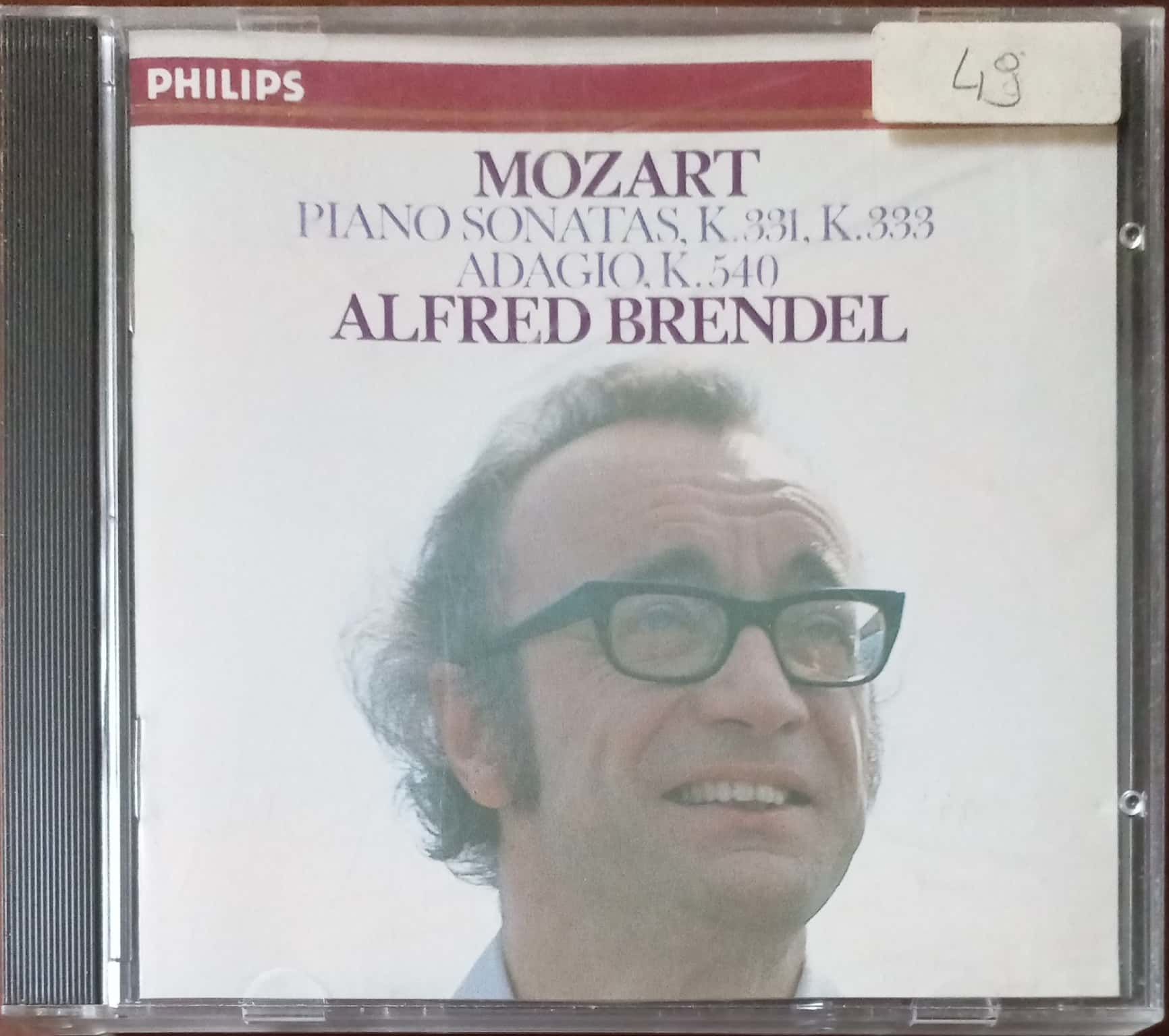 Mozart Piano Sonatas.K331. K.333 Adagio 540 Alfred Brendel  CD