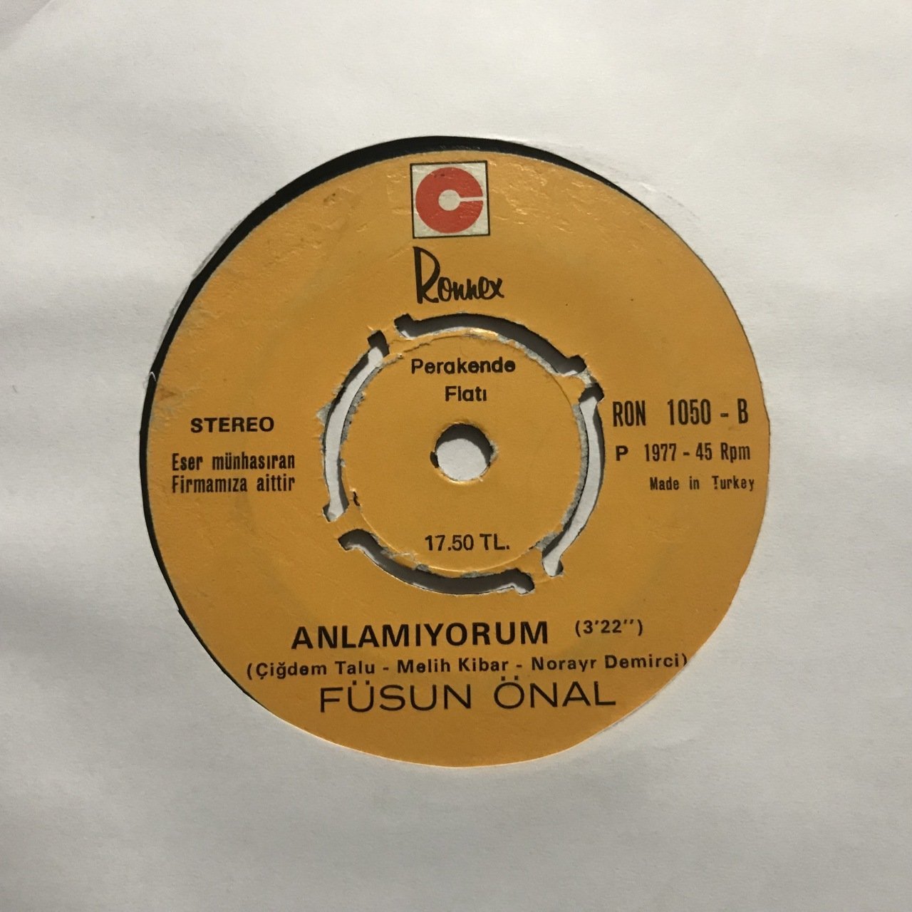 Füsun Önal Yıldönümü 45lik Plak