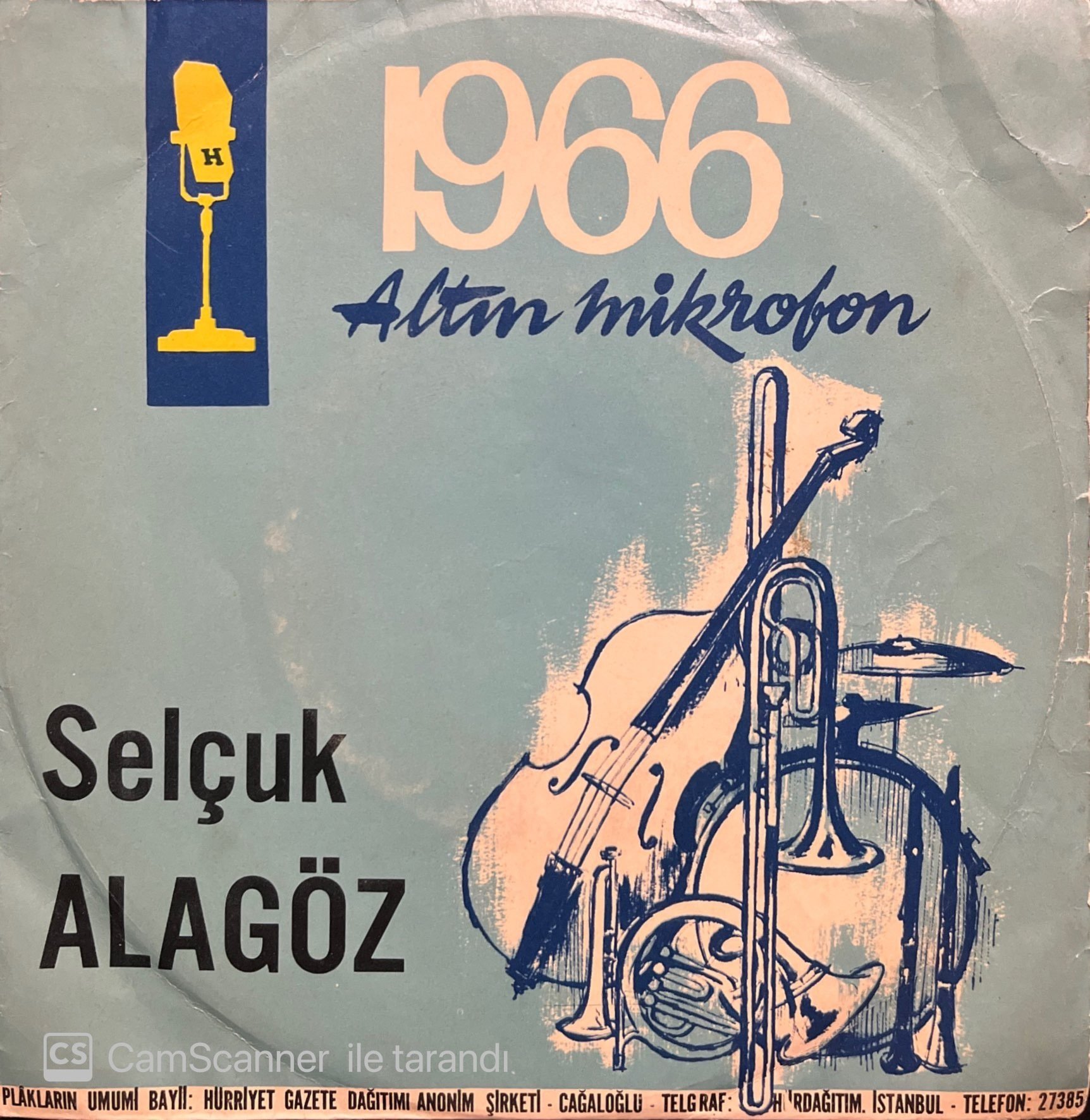 Selçuk Alagöz Ararım Seni Her Yerde 1966 Altın Mikrofon 45lik plak