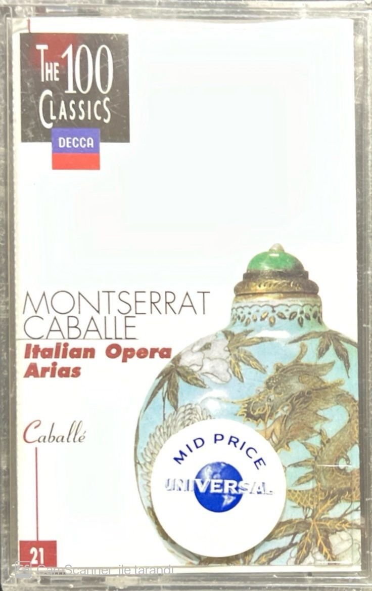Montserrat Caballe Italian Opera Arias Açılmamış Jelatininde Classic Kaset