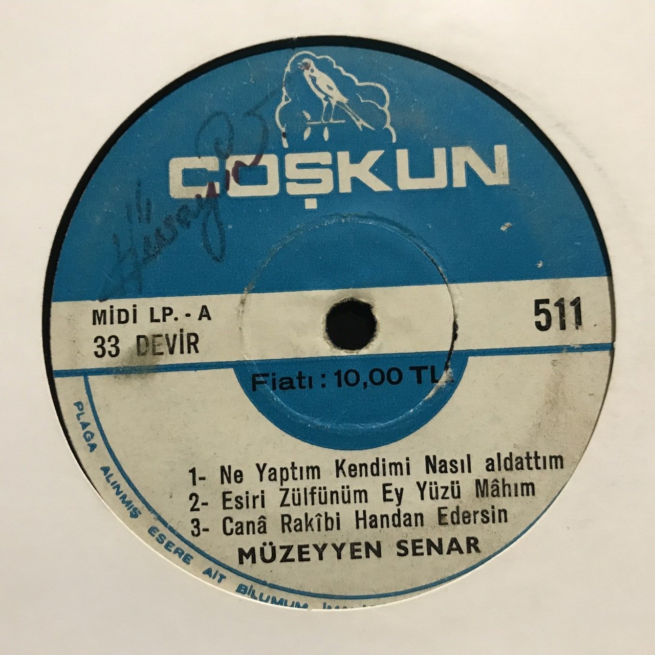 Müzeyyen Senar Mini LP Ne Yaptım Kendimi Nasıl Aldattım 45lik plak