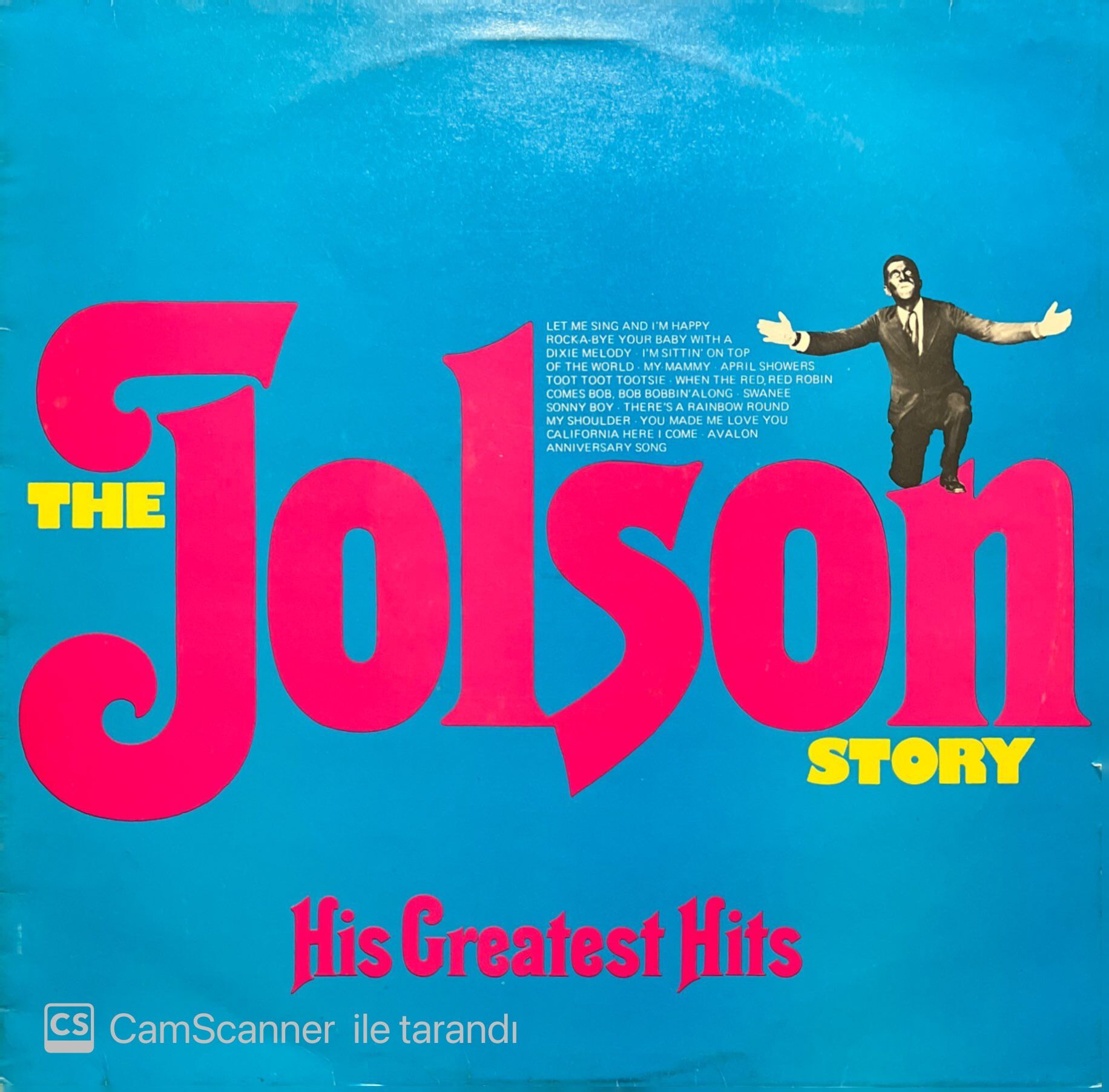 Al Jolson The Jolson Story His Greatest Hits LP Plak