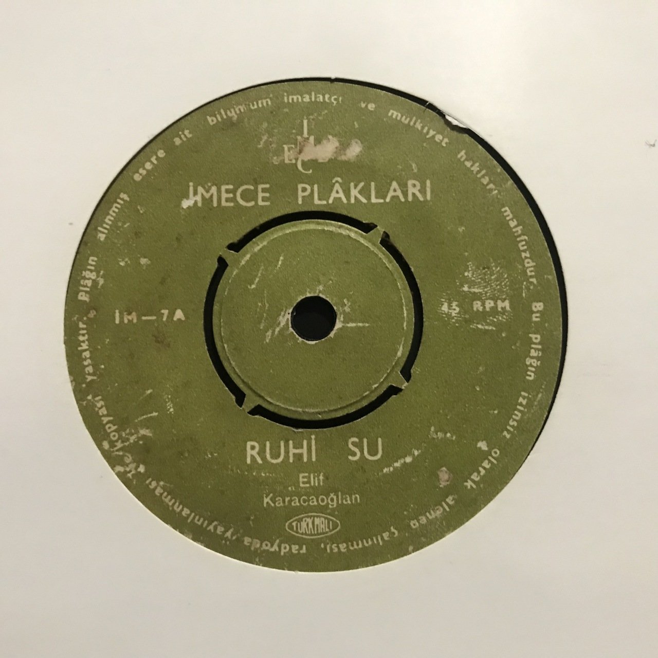 Ruhi Su Karacaoğlan Elif 45lik Plak
