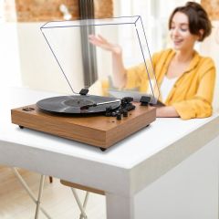 ÜCRETSİZ KARGO Record Master RM-242L Retro Pikap Bluetooth Özellikli Tüm Plakları Çalabilen Pikap  33, 45, 78 Devir
