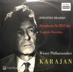 Johannes Brahms Symphonie Nr. III F-dur Wiener Philharmoniker Karajan LP Klasik Plak