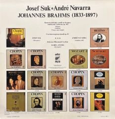 Johannes Brahms Josef Suk Andre Navarra LP Plak