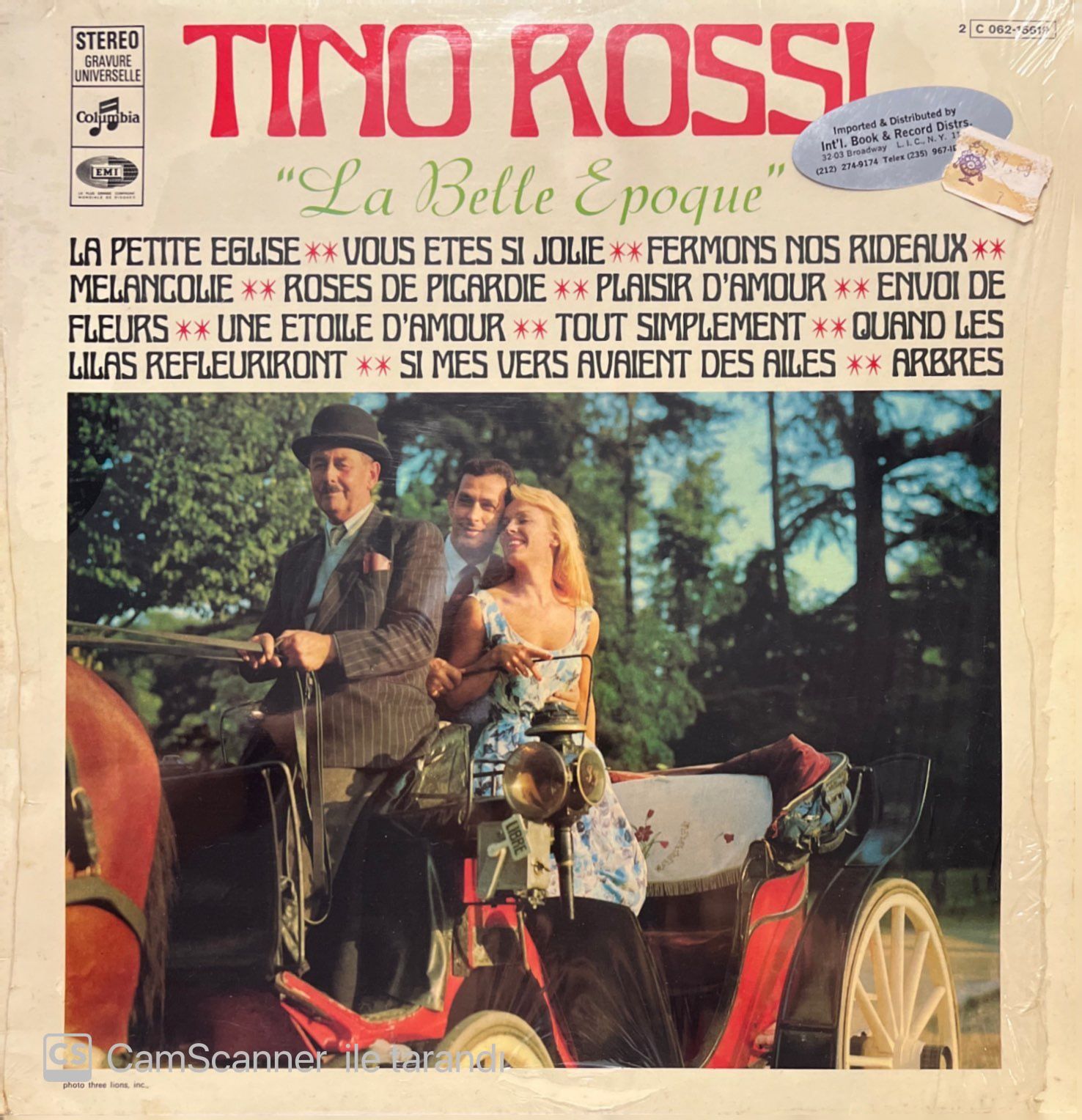 Tino Rossi La Belle Epoque LP Plak