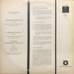 Peter Tchaikovsky Streicher Serenade LP Klasik Plak