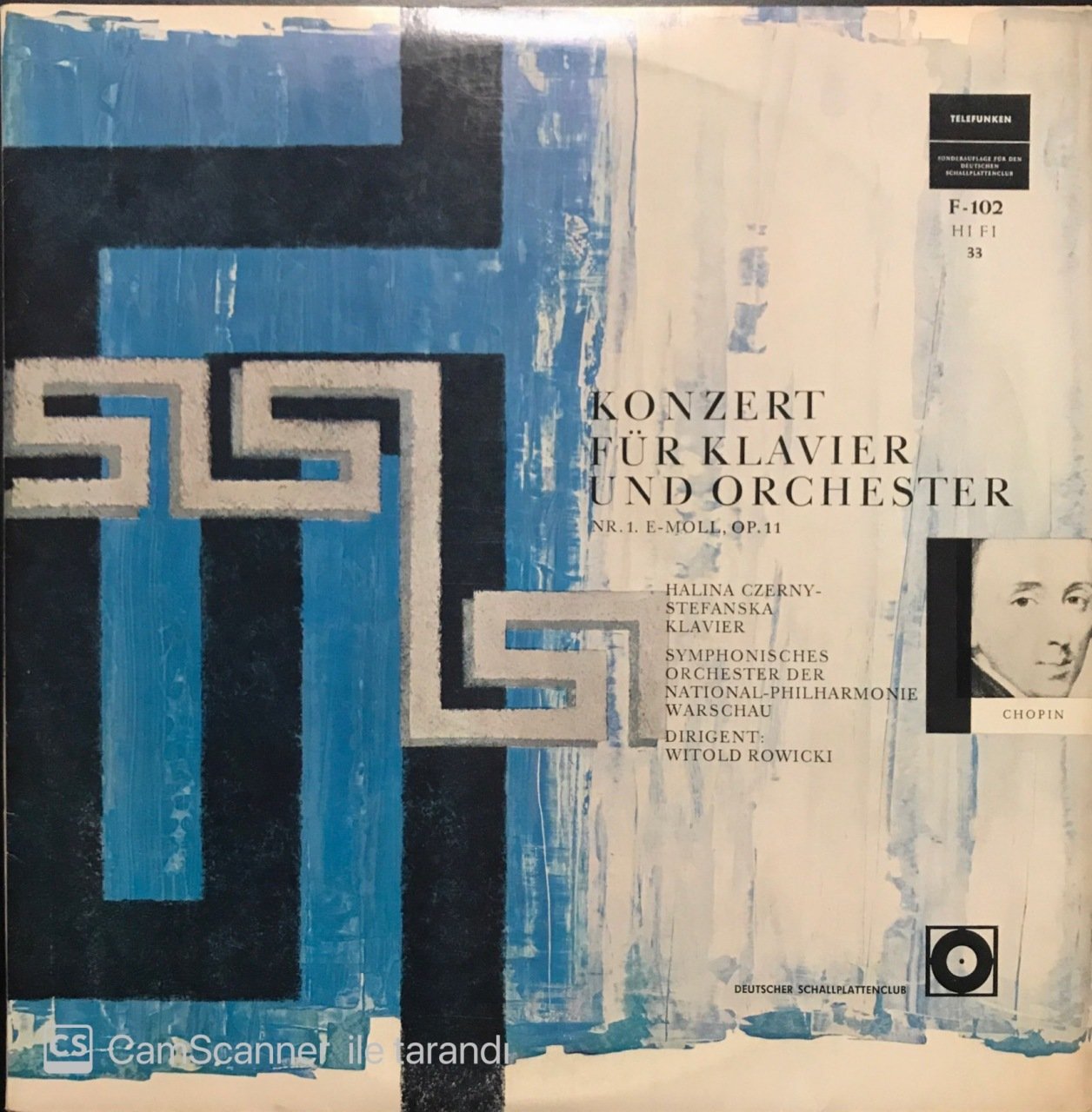 Chopin Konzert Für Klavier Und Orchester LP Klasik Plak