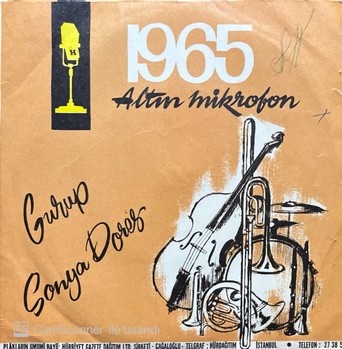 Grup Sonya Dores 1965 Altın Mikrofon Espanola 45lik plak