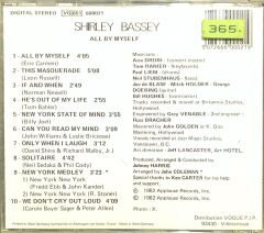CD Shirley Bassey All By Myself CD