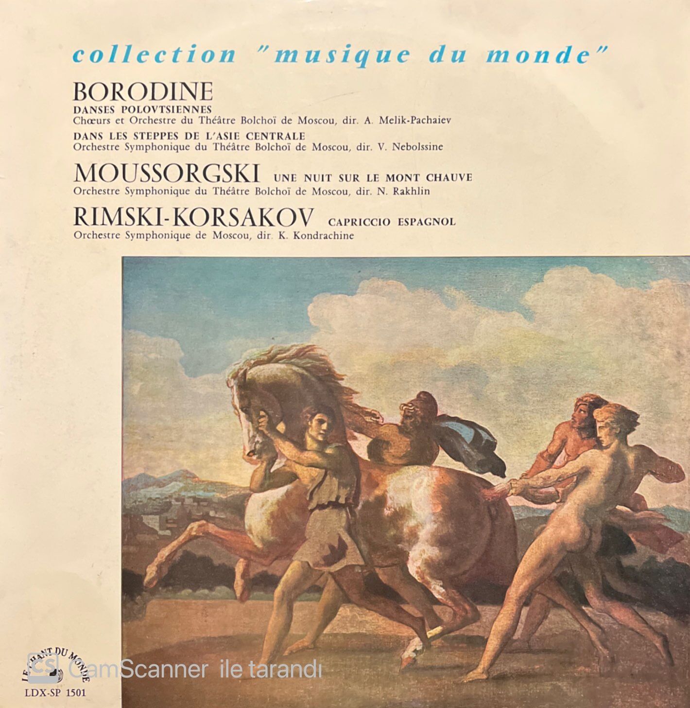 Collection Musique Du Monde Borodine Moussorgski Rimski-Korsakov LP Plak