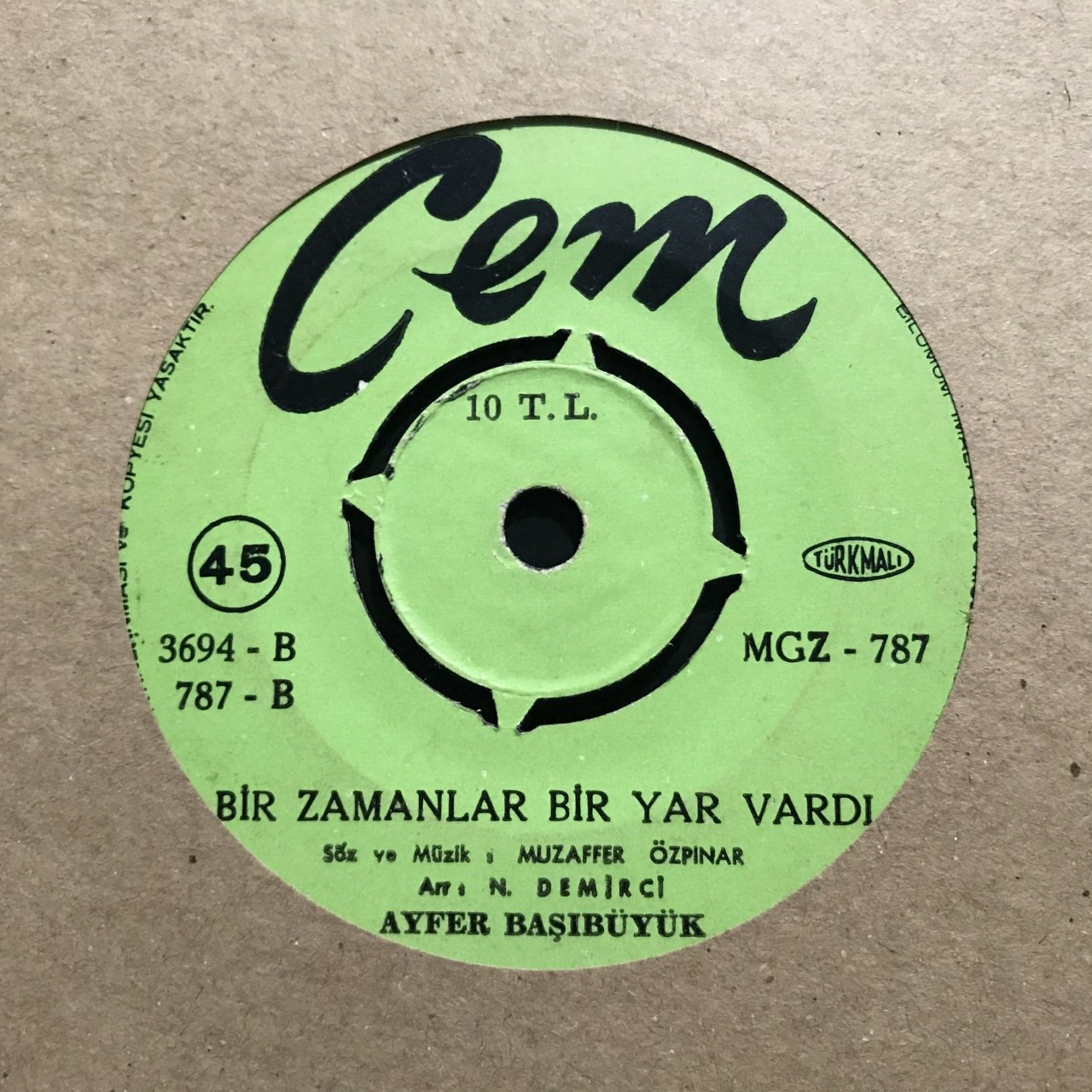 Ayfer Başıbüyük Reyhan 45lik Plak