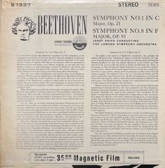 Beethoven Symphony No.1 No.8 LP Plak