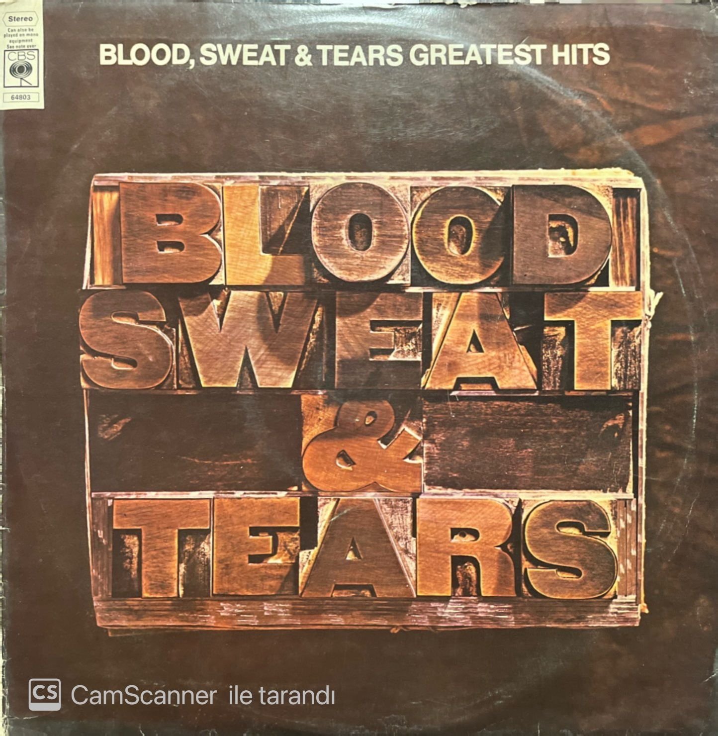 Blood Sweat & Tears Greatest Hits LP Plak