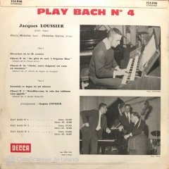 Jacques Loussier Play Bach LP Klasik Plak
