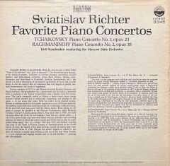 Statislav Richter Favorite Piano Concertos LP Plak