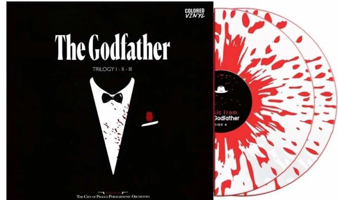 Music From The Godfather Trilogy I - II - III Double ( Red Splatter ) LP Plak