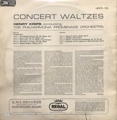 Concert Waltzes The Philharmonia Promenade Orchestra LP Klasik Plak