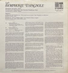 Paganini Lalo Symphonie Espagnole LP Plak