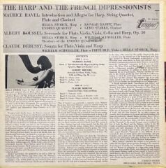 The Harp Ravel Roussel Debussy LP Plak