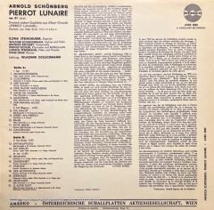 Arnold Schönberg Pierrot Lunaire Picasso LP Plak