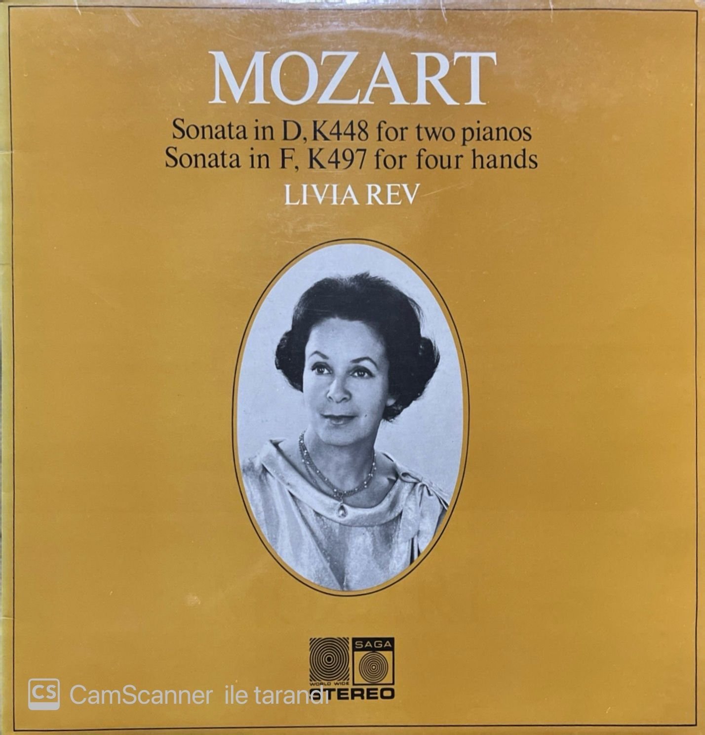 Livia Rev Mozart LP Plak