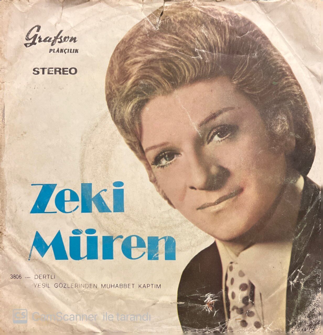 Zeki Müren Yeşil Gözlerinden Muhabbet Kaptım 45lik plak