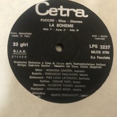 Giacomo Puccini La Boheme 2 LP Klasik Box Set Plak