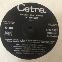 Giacomo Puccini La Boheme 2 LP Klasik Box Set Plak