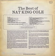 The Best Of Nat King Cole LP Plak