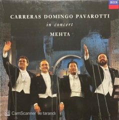 Carreras Domingo Pavarotti In Concert Mehta LP Plak