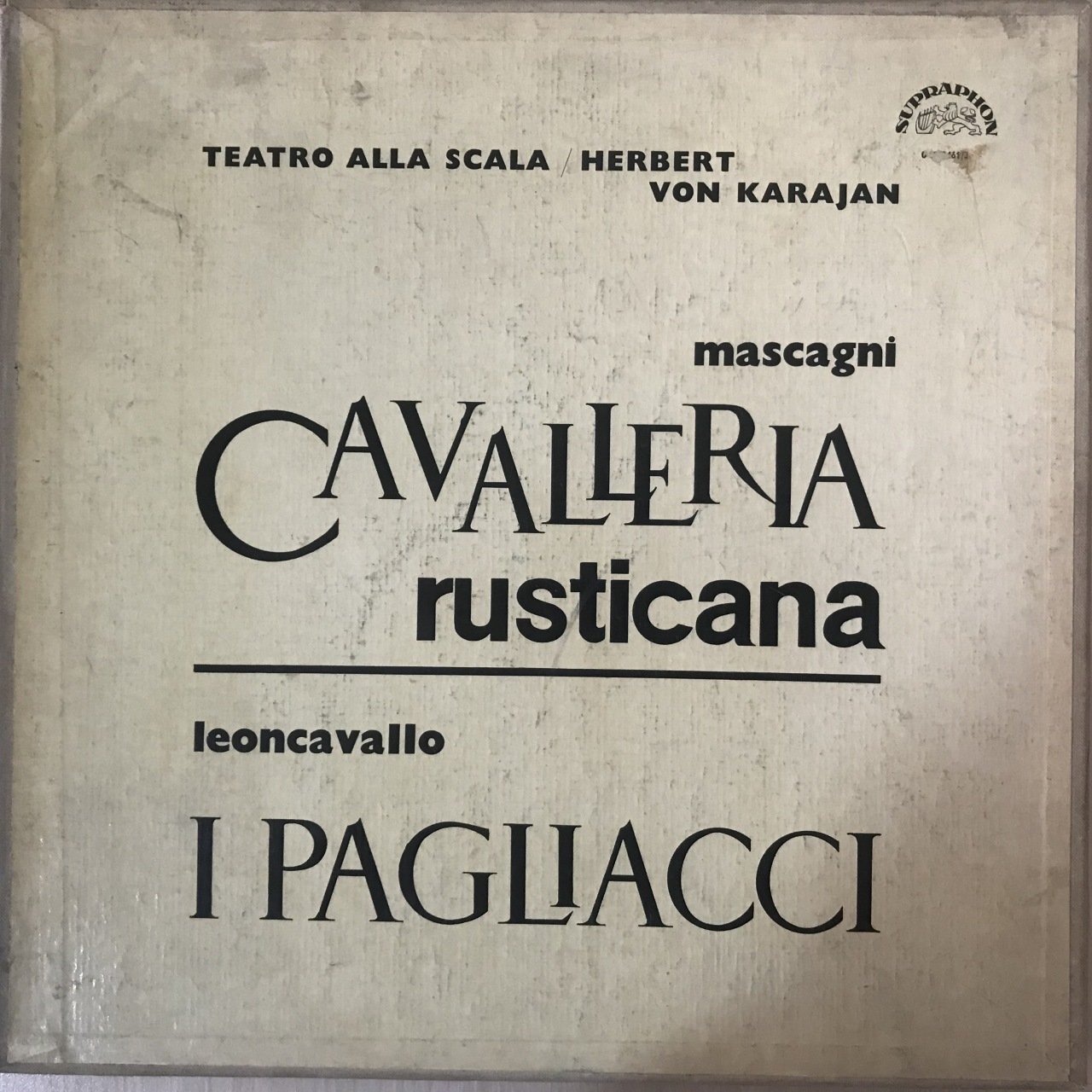 Herbert Von Karajan Mascagni Cavalleria Rusticana 3 LP Klasik Box Set Plak