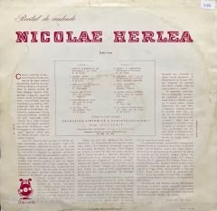 Nicolae Herlea Recital De Canțonete LP Plak