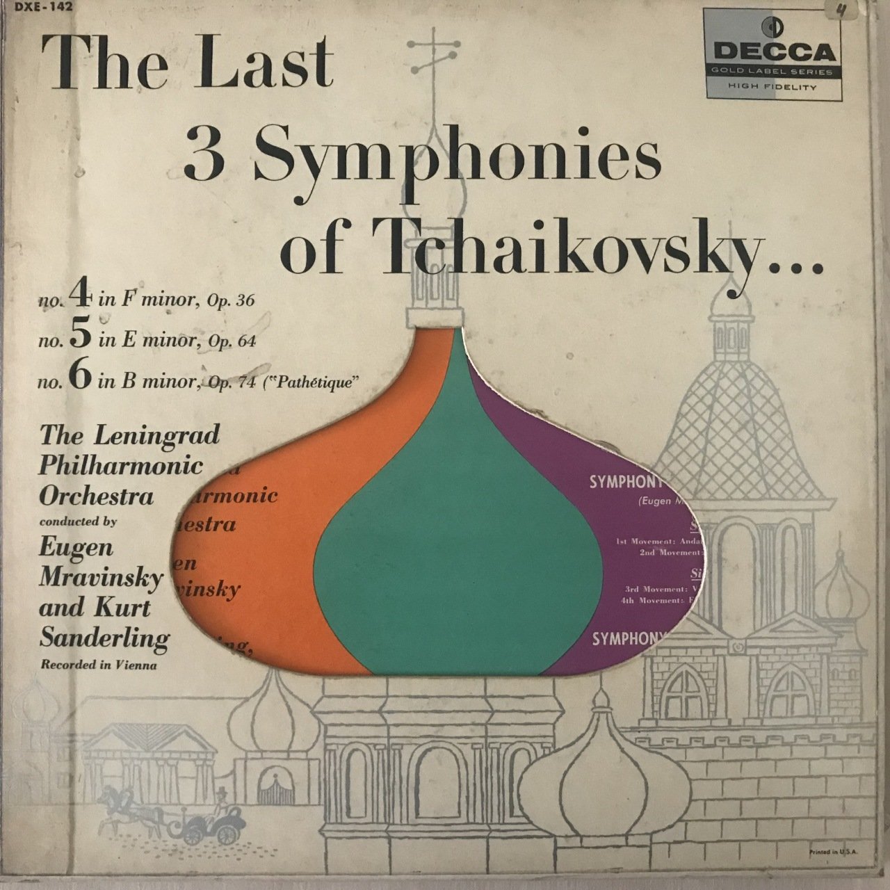 The Last 3 Symphonies Of Tchaikovsky 3 LP Klasik Box Set Plak