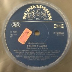 G. Donizetti L Elisir D Amore Napoj Lasky 3 LP Klasik Box Set Plak