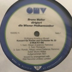 Bruno Walter Dirigiert Die Wiener Philharmoniker 4 LP Klasik Box Set Plak