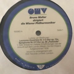 Bruno Walter Dirigiert Die Wiener Philharmoniker 4 LP Klasik Box Set Plak