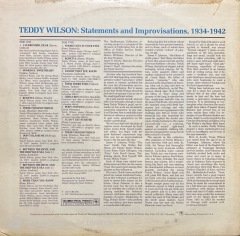 Teddy Wilson Statements And Improvisations 1934-1942 LP Plak