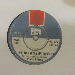 Yıldız Tezcan Vatan Aşktan Üstündür 45lik Plak