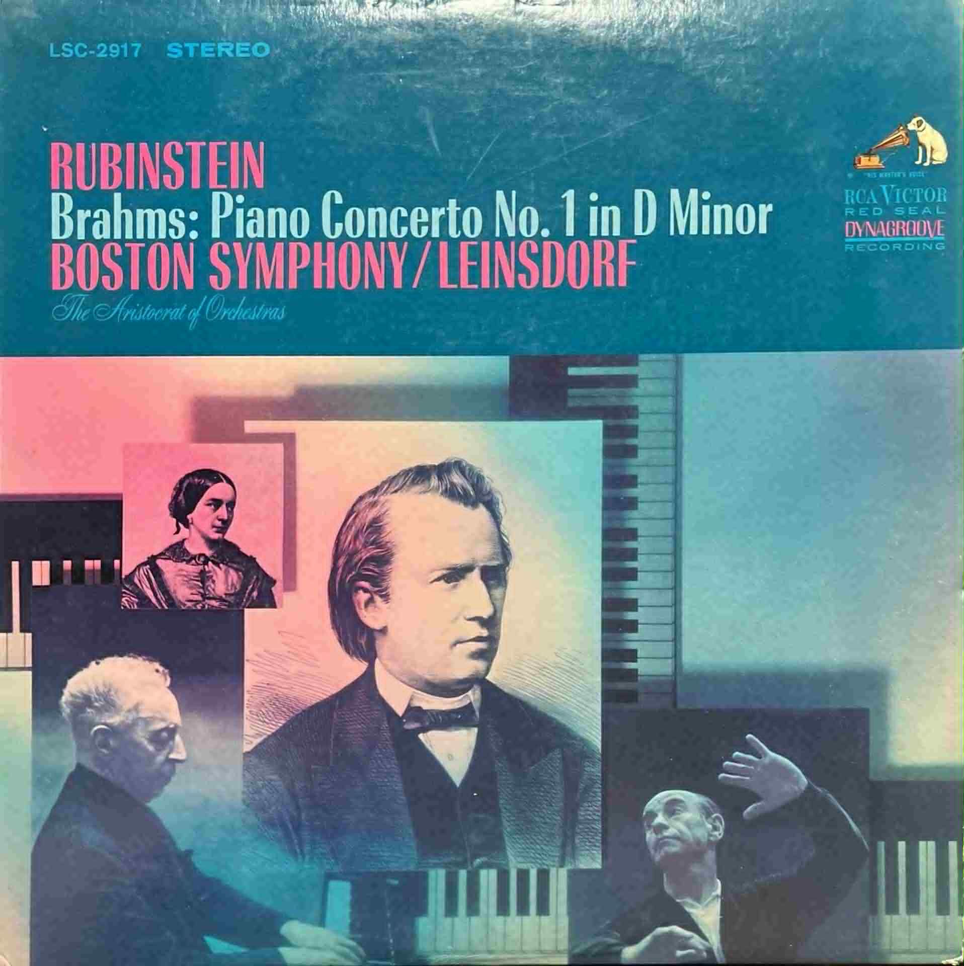 Rubinstein Brahms Piano Concerto No. 1 Classic LP Plak